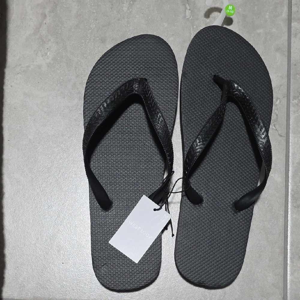 West Loop Black Flip Flops